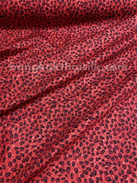 Red Black Leopard Cheetah 100 Poplin Cotton Animal Print Etsy