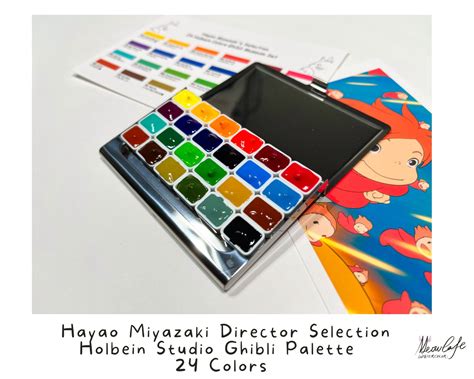 Holbein Watercolor Colors Set Studio Ghibli Hayao Miyazaki Etsy