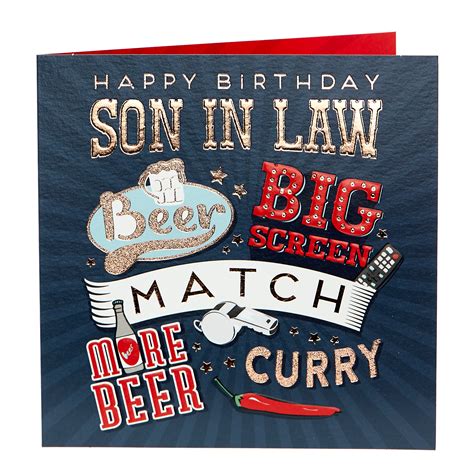 Buy Birthday Card Son In Law Beer For Gbp 129 Card Factory Uk