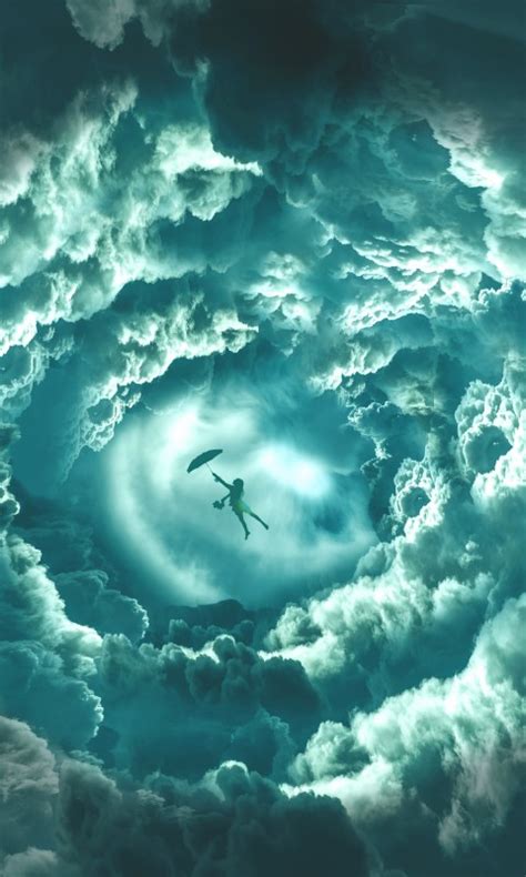 Flying Girl Clouds Dream Wallpapers Hd Wallpapers Id 26066