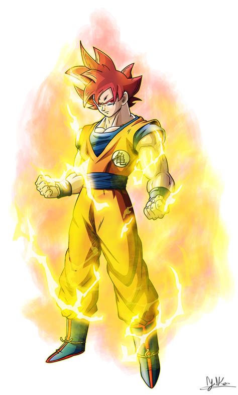 Real Goku Super Saiyan God By Xyelkiltrox On Deviantart