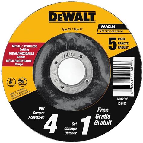 Dewalt Dw4514b5 Metal Grinding Wheel 4 12 4 5 Pak