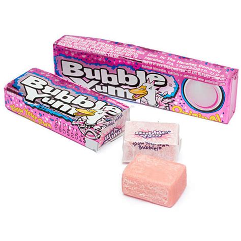 Bubble Yum Gum 5 Piece Packs Original 18 Pack Box