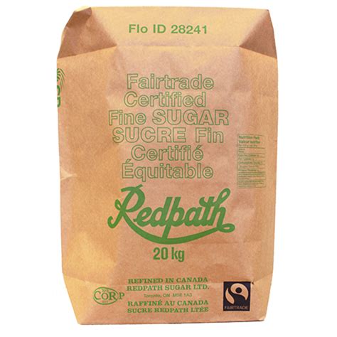 Fairtrade®certified Fine Sugar 20kg Redpath Solutions