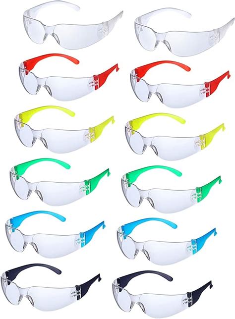 24 pieces protective polycarbonate eyewear anti scratch safety glasses impact resistant lens