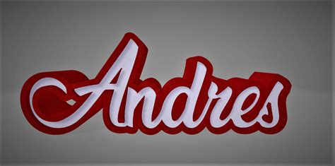 Archivo Obj Lettering Nombre Andres・plan Imprimible En 3d Para