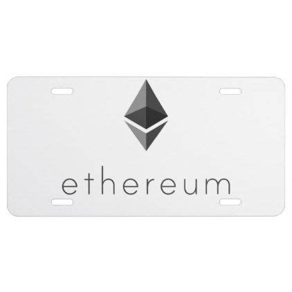 How to mine ethereum on a laptop or smartphone? Ethereum Logo Symbol Crypto Coin License Plate | Zazzle ...