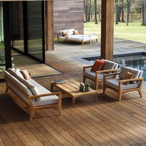 Мебель для террасы из дерева современная фото