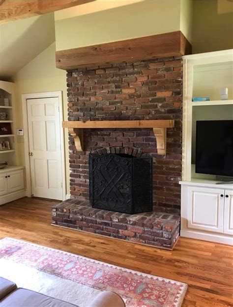 These brick fireplaces are inspiring us to embrace traditional styles in new, creative ways. Limewashed Brick Fireplace BEFORE - Midcentury - Family ...