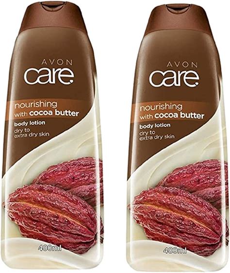 Pack Of 2 Avon Care Nourishing Cocoa Butter Body Lotion 2 X 400ml For Dry To Extra Dry Skin