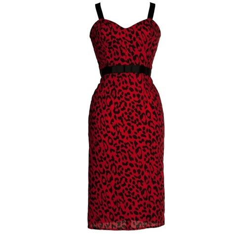 Plus Size Red Leopard Pencil Dress With Straps Found On Polyvore Red