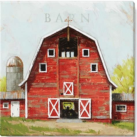 Red Barn Gallery Wrapped Canvas Art 5 To 48 Sizes Farmhouse World