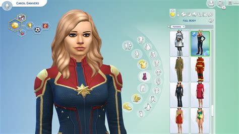 The Sims 4 Brie Larson Captain Marvel Carol Danvers Gameplay 2021