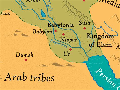 Dribbble Neo Assyrian Empire Map With Lammasu Png By David Djukic