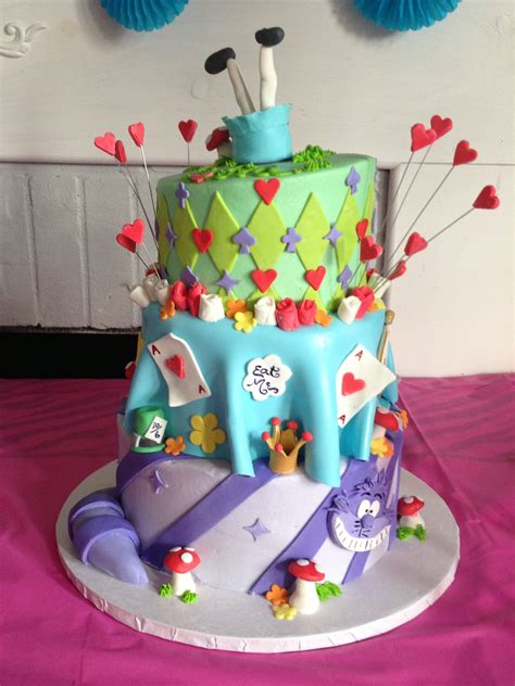 Alice In Wonderland Birthday Cake By Cake Fondant