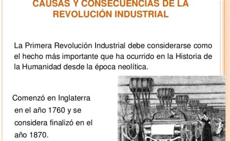 La Revolucion Industrial Causas Desarrollo Y Consecuencias Otosection