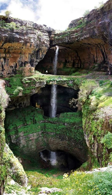 Baatara Gorge Waterfall Tannourine Lebanon Places To Travel