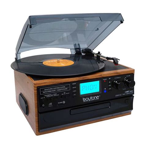Boytone Bt In And Out Classic Style Record Player Turntable With Amfm