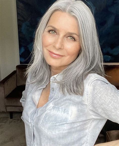 Natural Gray Hair Long Gray Hair Grey Hair Styles For Women Long