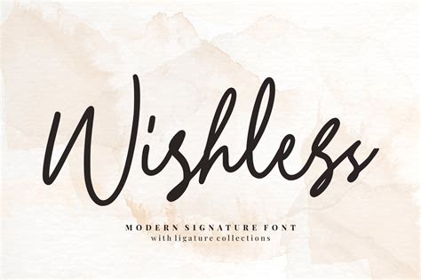 Wishless Modern Signature Font Stunning Script Fonts Creative Market
