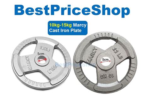 5cm Olympic Marcy Cast Iron Dumbbell Weight Barbell Plates 10 15 20kg