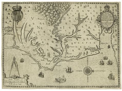Lot Detail John Whites Map Of Virginia From 1590 The First