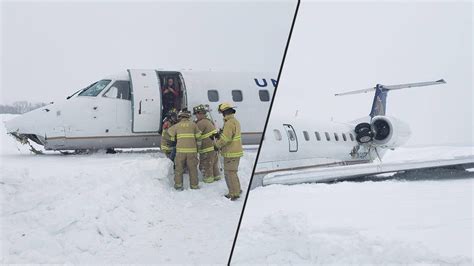United Airlines Embraer Jet Slides Off Runway In Maine Rips Off Wheels