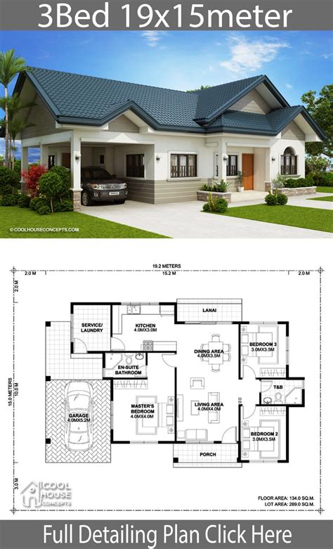 Home Design Plan 15x20m With 3 Bedrooms Home Design With Plansearch