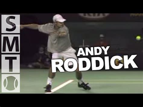 The circle that you see here is roger's index knuckle and as we can see it is positioned along the side of the racket on. Andy Roddick - Slow Motion Forehand Side View - YouTube