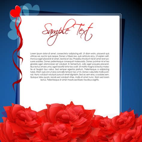 Romantic Love Card 25665 Free Eps Download 4 Vector