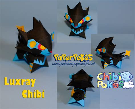 Paperpokés Pokémon Papercrafts Luxray Chibi Chibi Pokemon Paper