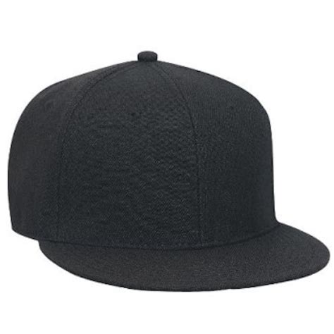 Plain Black Snapback Hat Pro Syle Blingby