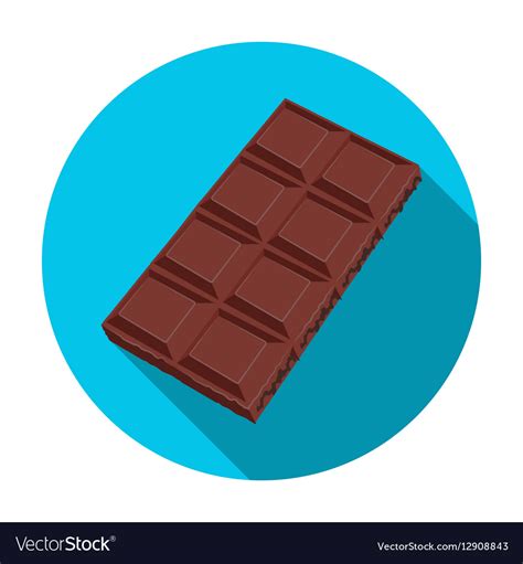 Chocolate Icon In Flat Style Isolated On White Vector Image