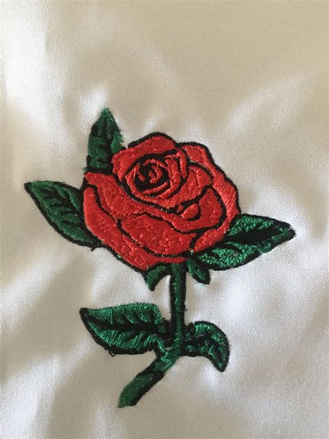 Red Rose Free Embroidery Design Decoration Element Machine