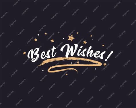 Premium Vector Best Wishes Greeting Card Beautiful Scratched