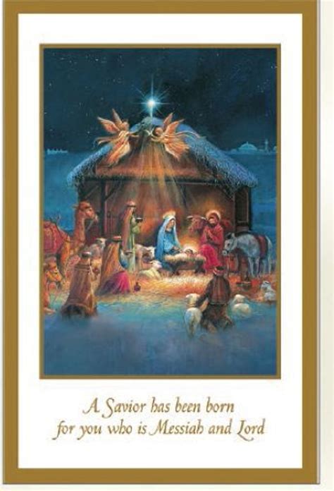 Nativity Scene Bulletin Christmas Folded 100 Count 5 12 X 8 1