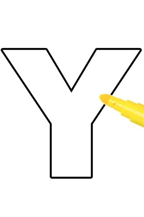 Letter Y Template Pdf Coloring Page