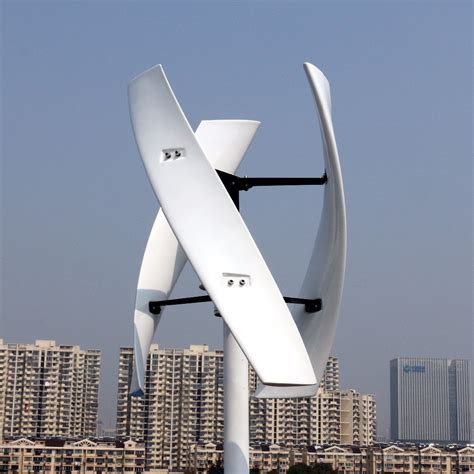 600w 12v Spiral Wind Turbine Generator Redwhite Vawt Vertical Axis