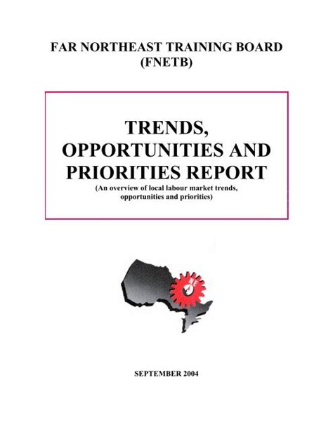 Trends Opportunities And Priorities Far Northeast Training Board