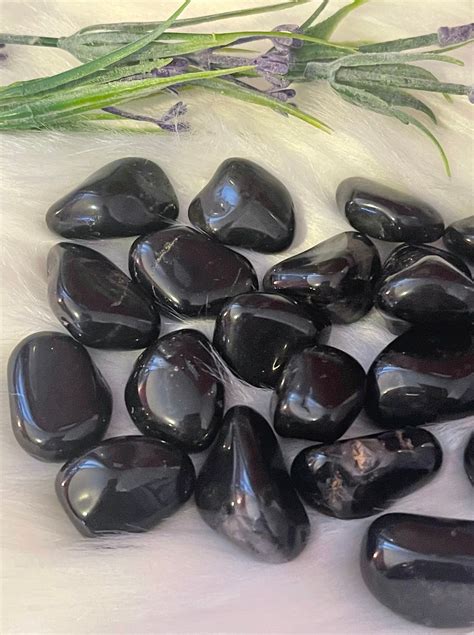 Black Onyx Tumbled Crystals Black Onyx Healing Crystals Etsy