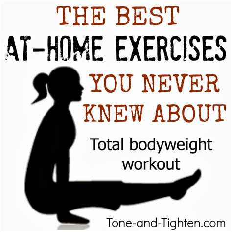 Weekly Workout Plan At Home Workouts With No Weights Required Tone