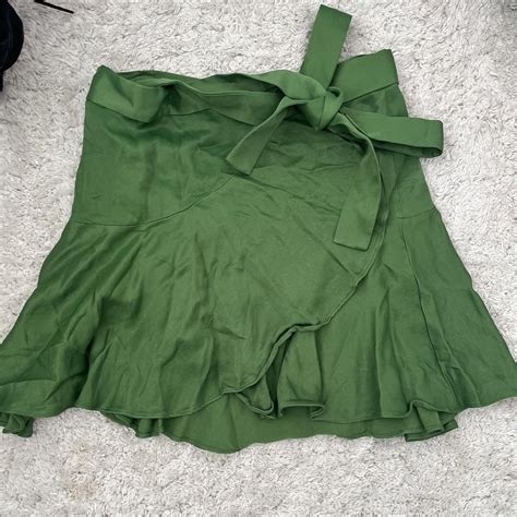 Zara Womens Green Skirt Depop
