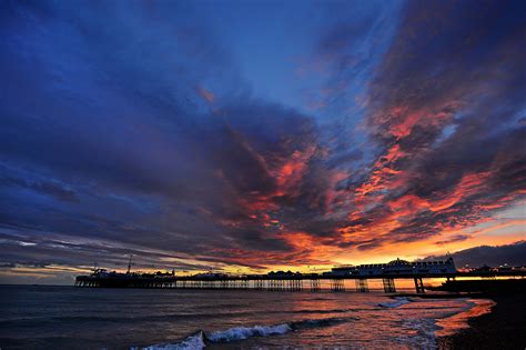 Brighton Pier At Sunset Overtime