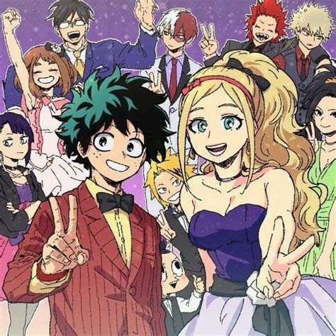 Class 1a In Their Formal Wear From The Two Heroes Movie My Hero