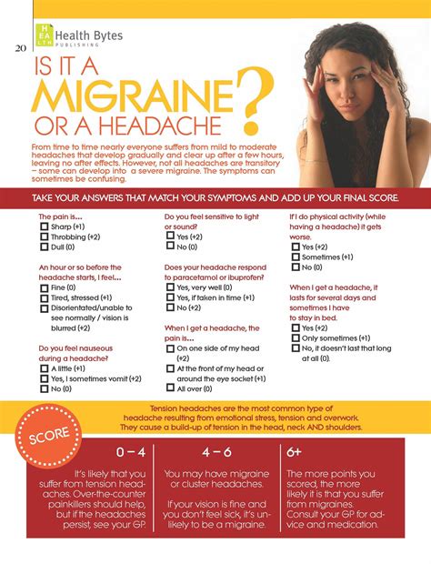 Fact File Questionnaire Is It A Migraine Or A Headache Migraines