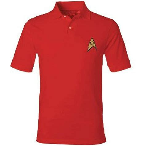 Star Trek Star Trek Starfleet Uniform Adult Engineering Red Polo