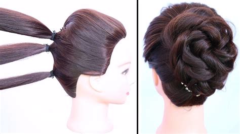 Https://techalive.net/hairstyle/easy Bun Hairstyle For Gown