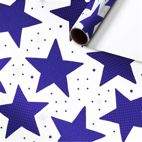 papier cadeau bright stars norbert bleu masking tape