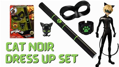 Dress Up As Cat Noir With Mask Ring Baton And Kwami Plagg Miraculous