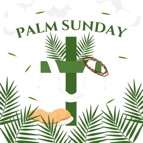 Palm Sunday Green Cross Bread Holiday Palm Branch Palm Sunday Palm